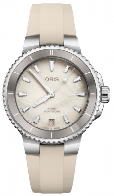 Buy this new Oris Aquis Date 36.5mm 01 733 7792 4151-07 4 19 61FC ladies watch for the discount price of £1,870.00. UK Retailer.